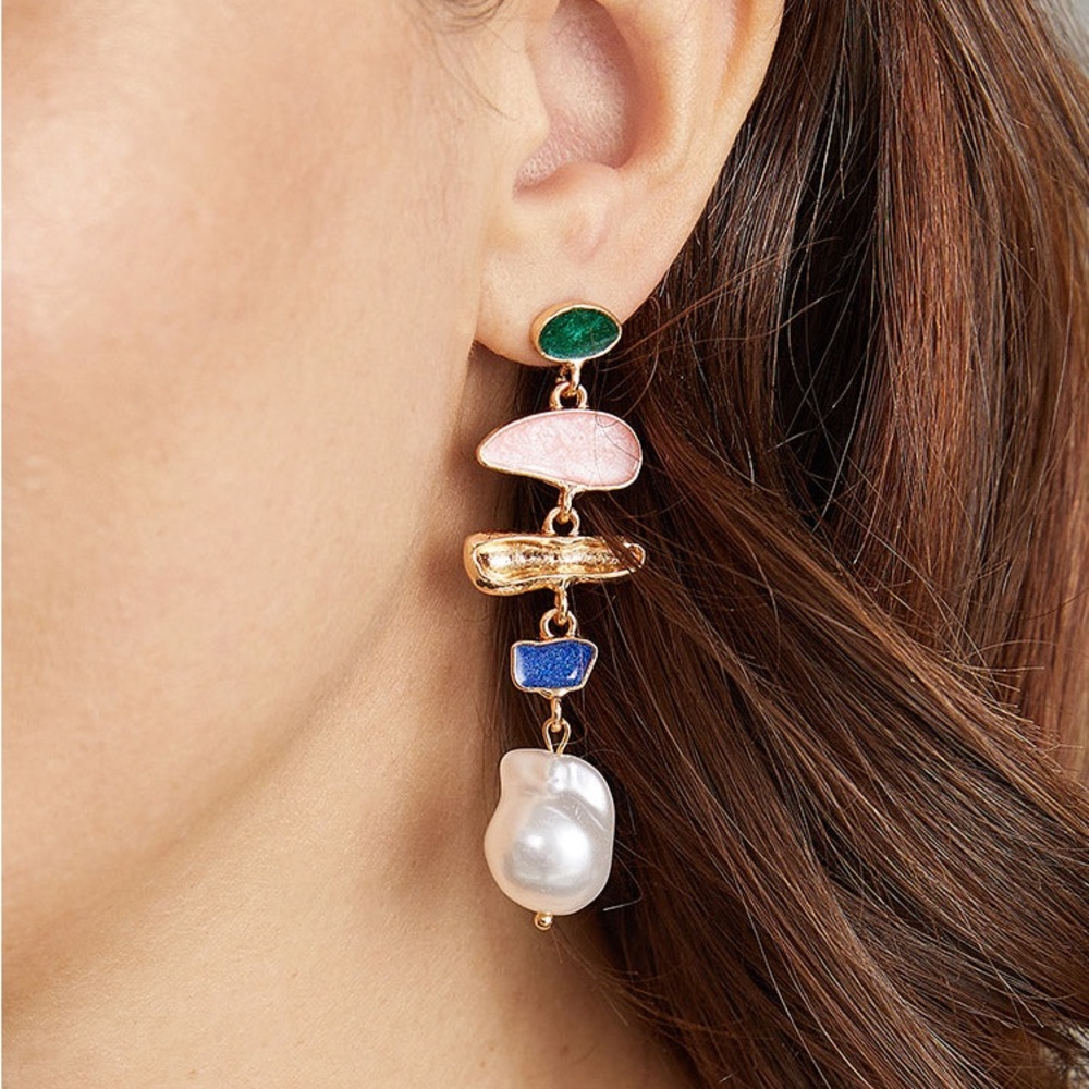 Colorful dangle drop earrings ✨ - Picture 3 of 3